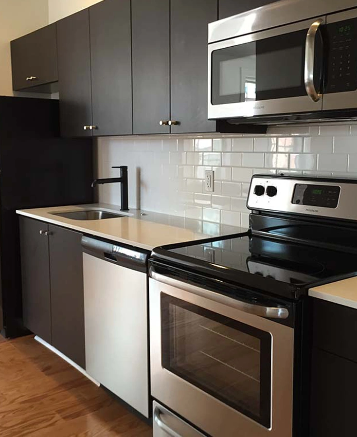 Every Cooper Village residence features fully-equipped designer kitchens.